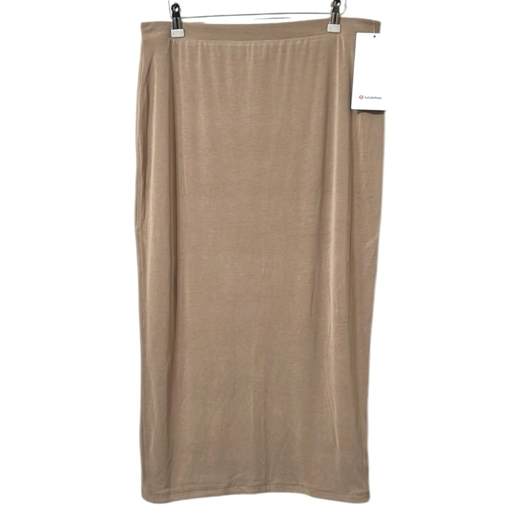 Lululemon Drapey Softstreme Column Midi Skirt Size XL